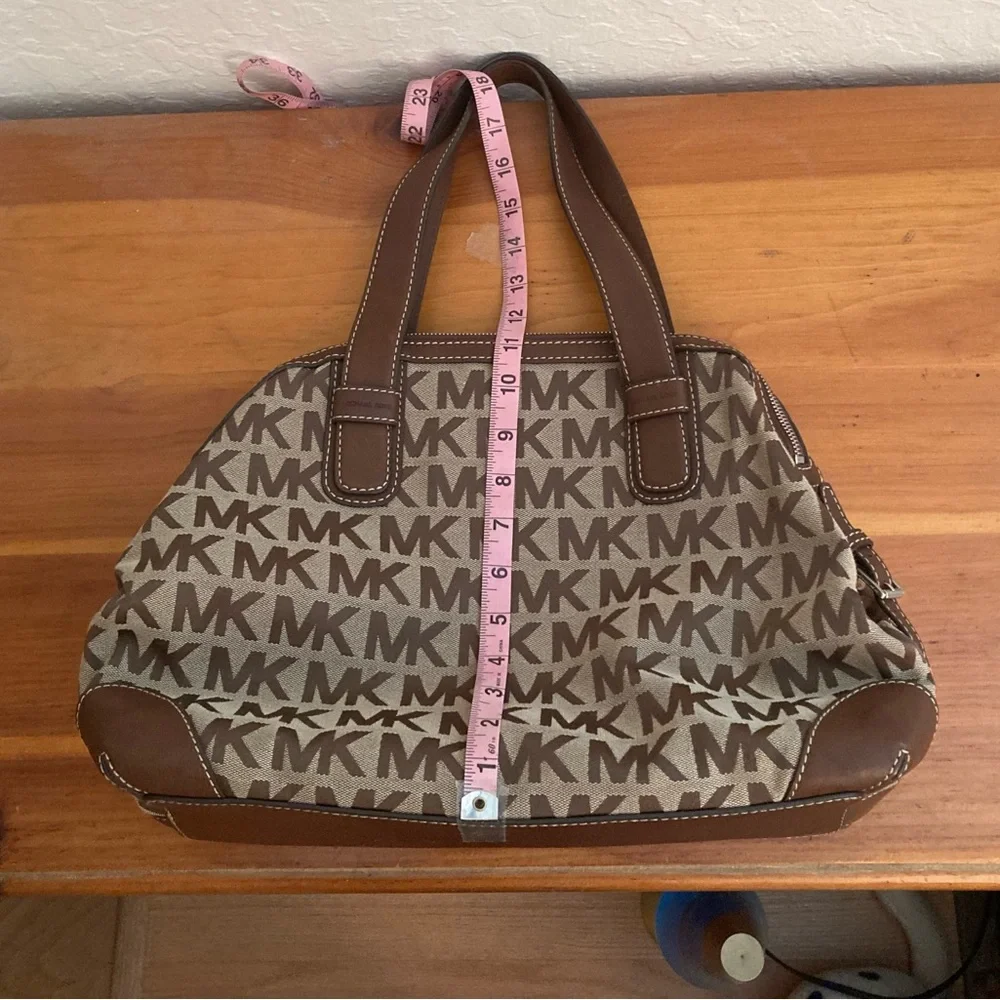Michael Kors Brown Logo Satchel - Picture 13 of 16